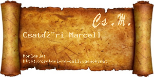 Csatári Marcell névjegykártya