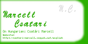 marcell csatari business card